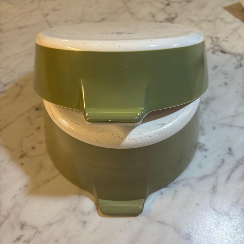 Vintage Corning Ware Avocado Green Casserole Dish Set P-701-B P-701 3/4-B 2pc